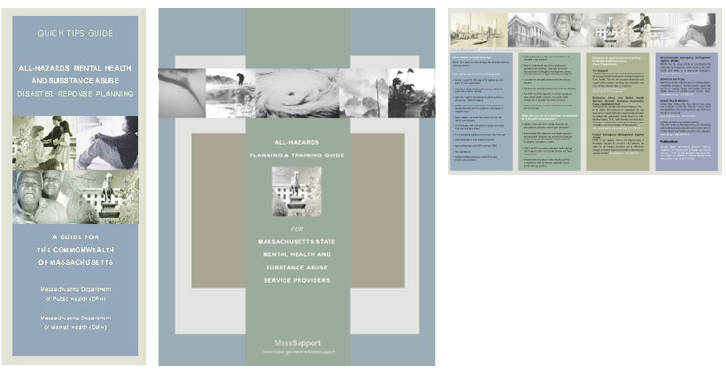 Quick Tips Guide for Mental Health Service Providers in the Commonwealth of Massachusetts, Health Resources in Action - art direction, design