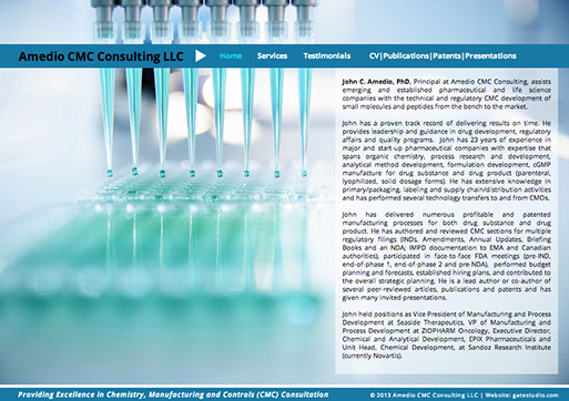 Amedio CMC Consulting, web design and development