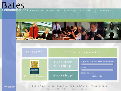 Bates Communications, website and branding design