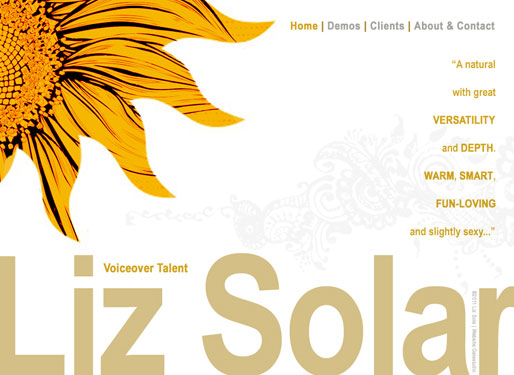 Liz Solar Voiceover Talent, email campaign