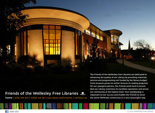 Friends of the Wellesley Free Libraries - website design
